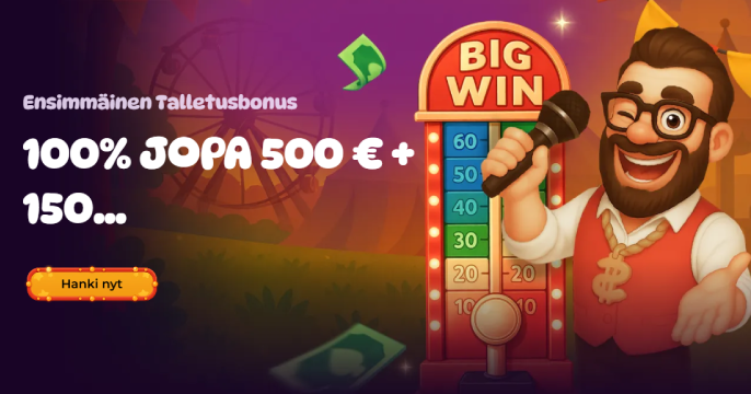 Spinania Casinon tervetuliaisbonusbanneri